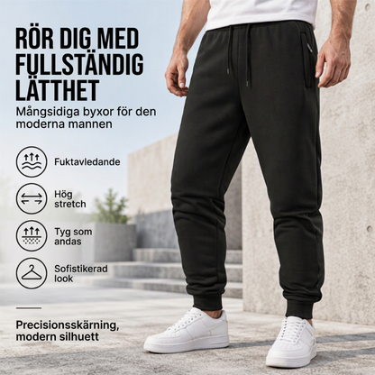 📢🎉49 % rabatt!!! 🛍️✨Varma joggingbyxor för herrar med fickor med dragkedja