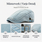 🧢 Neutralt utformad beret i vintage-stil med sliten look, i flatkepsstil