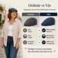 🧢 Neutralt utformad beret i vintage-stil med sliten look, i flatkepsstil