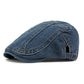 🧢 Neutralt utformad beret i vintage-stil med sliten look, i flatkepsstil