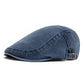 🧢 Neutralt utformad beret i vintage-stil med sliten look, i flatkepsstil