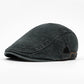🧢 Neutralt utformad beret i vintage-stil med sliten look, i flatkepsstil