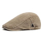 🧢 Neutralt utformad beret i vintage-stil med sliten look, i flatkepsstil