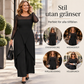 🖤Elegant jumpsuit i mesh med långa ärmar och överlappande detalj för damer