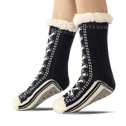 🎄🎅Ultra Tjocka Tofflsockor för Kvinnor – Varma Sherpa-Golvsockor för Hem och Sovtid🌟