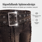 Vintage-tvättade lågmidjade utsvängda jeans