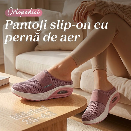 🌿EU 35-43🌬️Papuci cu toc înclinat din material casual pentru femei